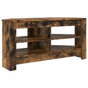 Meuble TV d'angle vidaXL Chêne fumé 102 x 40,5 x 45 cm Bois d'ingénierie