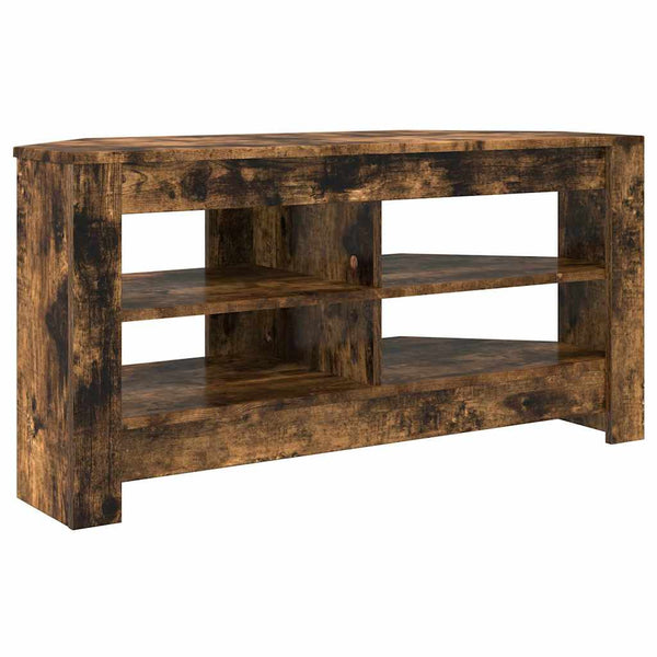 Meuble TV d'angle vidaXL Chêne fumé 102 x 40,5 x 45 cm Bois d'ingénierie