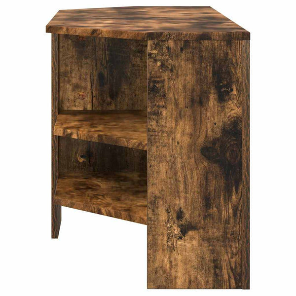 Meuble TV d'angle vidaXL Chêne fumé 102 x 40,5 x 45 cm Bois d'ingénierie