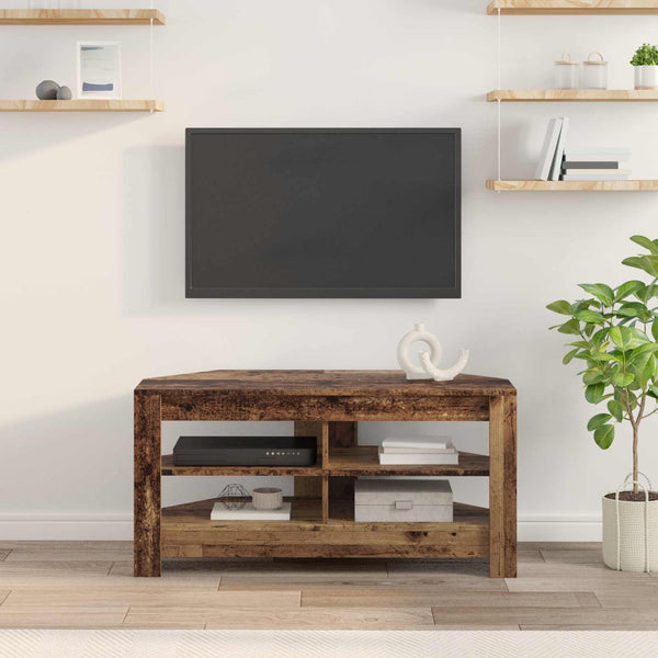 Eck-TV-Schrank Altholz 102 cm