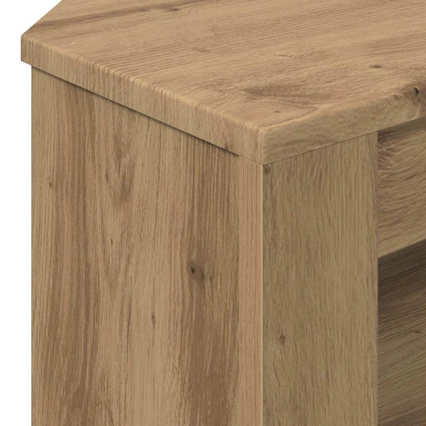 vidaXL Meuble TV d'angle chêne artisanal 102 x 40,5 x 45 cm bois d'ingénierie