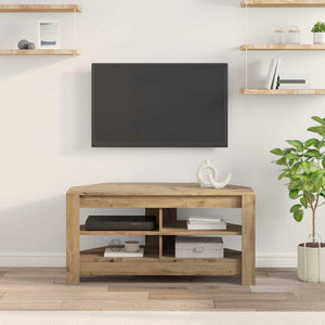 vidaXL Meuble TV d'angle chêne artisanal 102 x 40,5 x 45 cm bois d'ingénierie