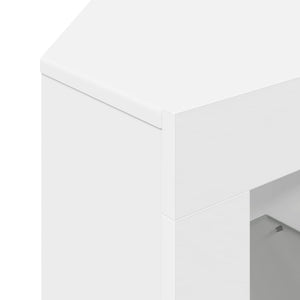 Weiße Eck LED TV-Schrank Wandmontage