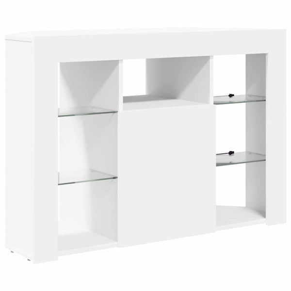 Weiße Eck LED TV-Schrank Wandmontage