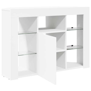 Weiße Eck LED TV-Schrank Wandmontage