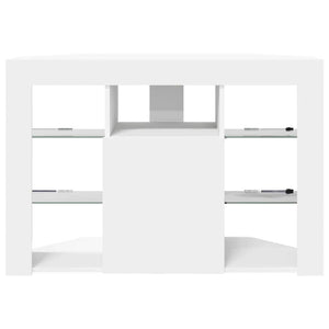 Weiße Eck LED TV-Schrank Wandmontage