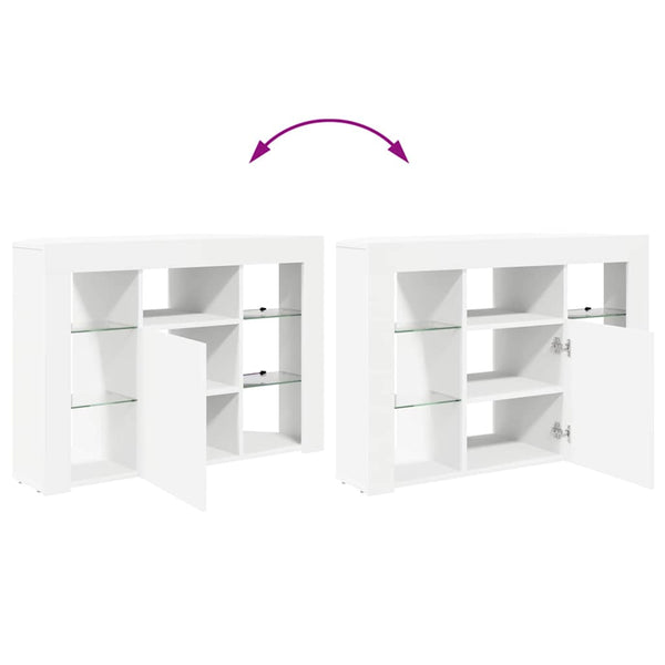 Weiße Eck LED TV-Schrank Wandmontage