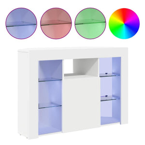 Weiße Eck LED TV-Schrank Wandmontage