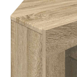 Meuble TV d'angle à LED vidaXL Chêne Sonoma 100x40x68cm Bois d'ingénierie