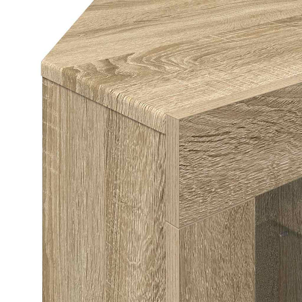 Meuble TV d'angle à LED vidaXL Chêne Sonoma 100x40x68cm Bois d'ingénierie