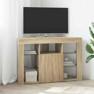Meuble TV d'angle à LED vidaXL Chêne Sonoma 100x40x68cm Bois d'ingénierie