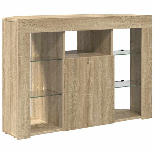 Meuble TV d'angle à LED vidaXL Chêne Sonoma 100x40x68cm Bois d'ingénierie