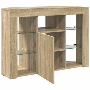 Meuble TV d'angle à LED vidaXL Chêne Sonoma 100x40x68cm Bois d'ingénierie