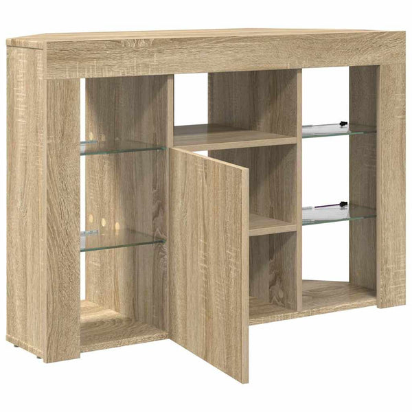 Meuble TV d'angle à LED vidaXL Chêne Sonoma 100x40x68cm Bois d'ingénierie