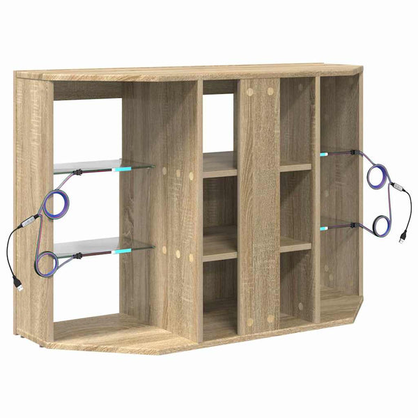 Meuble TV d'angle à LED vidaXL Chêne Sonoma 100x40x68cm Bois d'ingénierie