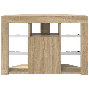 Meuble TV d'angle à LED vidaXL Chêne Sonoma 100x40x68cm Bois d'ingénierie
