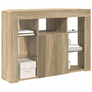 Meuble TV d'angle à LED vidaXL Chêne Sonoma 100x40x68cm Bois d'ingénierie