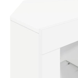 Weißer Eck LED TV-Schrank 100cm