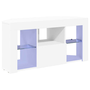 Weißer Eck LED TV-Schrank 100cm