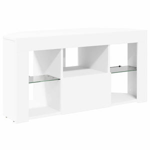 Weißer Eck LED TV-Schrank 100cm