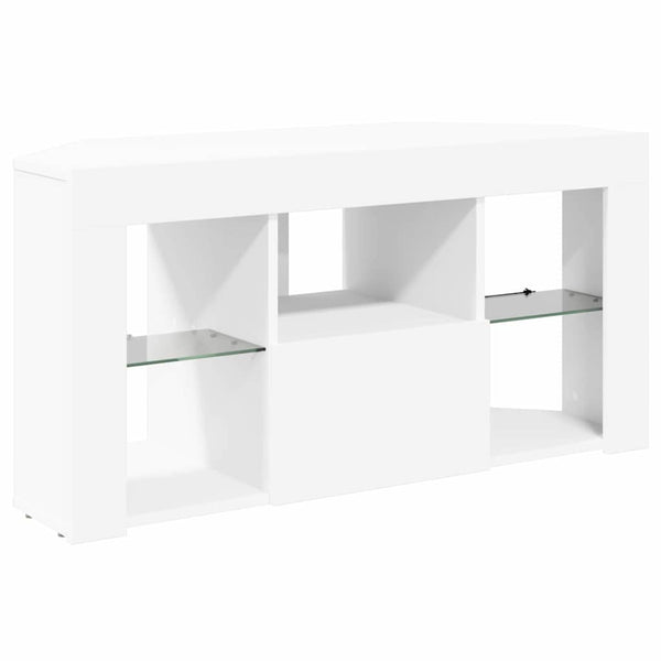 Weißer Eck LED TV-Schrank 100cm
