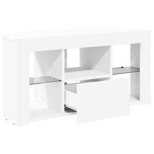 Weißer Eck LED TV-Schrank 100cm
