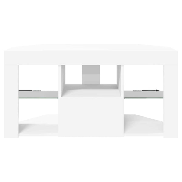 Weißer Eck LED TV-Schrank 100cm