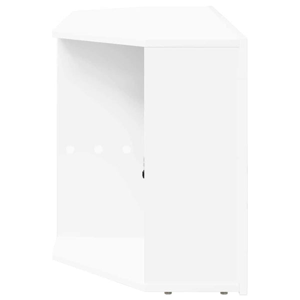Weißer Eck LED TV-Schrank 100cm