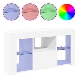 Weißer Eck LED TV-Schrank 100cm