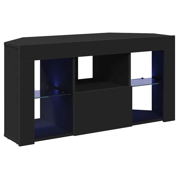 Schwarzer Eck-LED-TV-Schrank 100cm