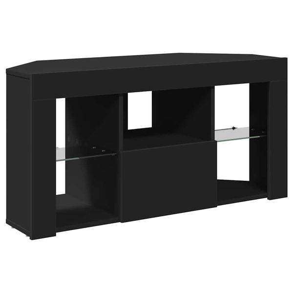 Schwarzer Eck-LED-TV-Schrank 100cm