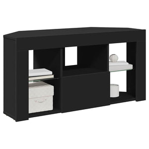 Schwarzer Eck-LED-TV-Schrank 100cm