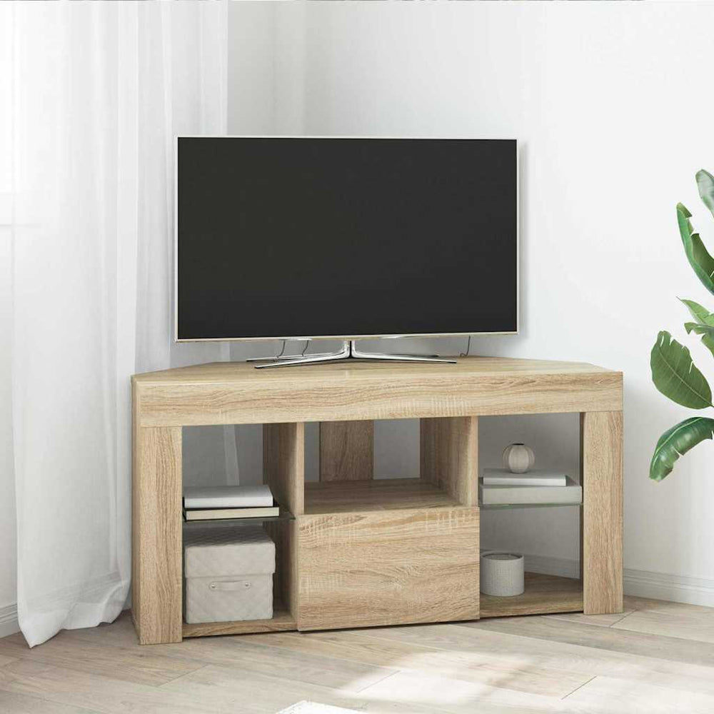 Meuble TV d'angle à LED vidaXL chêne Sonoma 100x40x50 cm Aggloméré