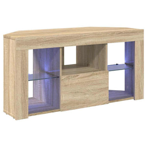 Eck-TV-Schrank mit LED Sonoma Eiche