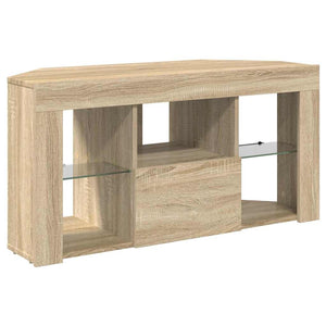Eck-TV-Schrank mit LED Sonoma Eiche
