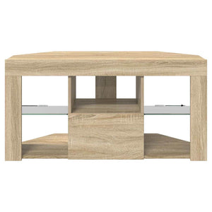 Eck-TV-Schrank mit LED Sonoma Eiche