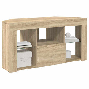 Eck-TV-Schrank mit LED Sonoma Eiche