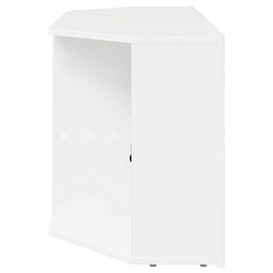 Eck LED TV-Schrank, Wandmontiert, Weiß