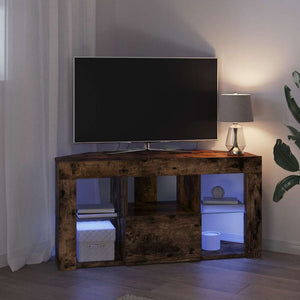 Eck-LED-TV-Schrank Geräucherte Eiche 100cm