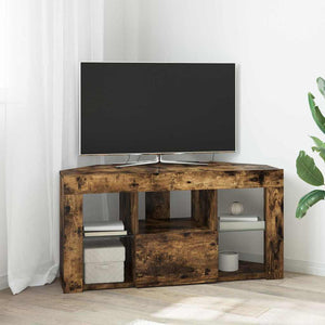 Eck-LED-TV-Schrank Geräucherte Eiche 100cm