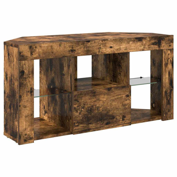 Eck-LED-TV-Schrank Geräucherte Eiche 100cm