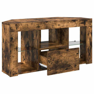 Eck-LED-TV-Schrank Geräucherte Eiche 100cm
