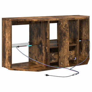 Eck-LED-TV-Schrank Geräucherte Eiche 100cm