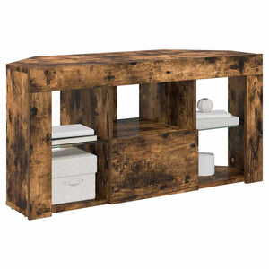 Eck-LED-TV-Schrank Geräucherte Eiche 100cm
