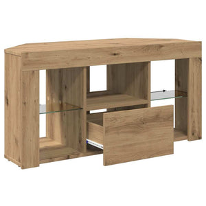 Eck-TV-Schrank mit LED Artisan Eiche 100cm