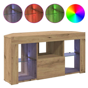 Eck-TV-Schrank mit LED Artisan Eiche 100cm