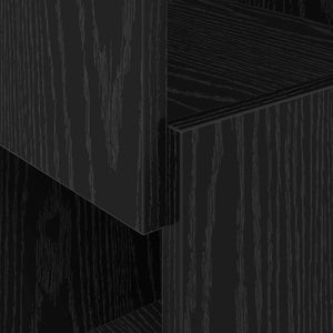 vidaXL Meuble d'angle noir aspect chêne 25,5x25x102cm Bois d'ingénierie