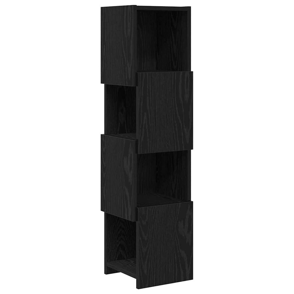 Eckschrank Schwarz Eichen-Optik