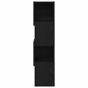 vidaXL Meuble d'angle noir aspect chêne 25,5x25x102cm Bois d'ingénierie