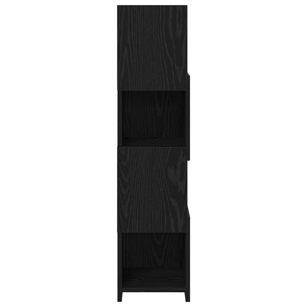 vidaXL Meuble d'angle noir aspect chêne 25,5x25x102cm Bois d'ingénierie